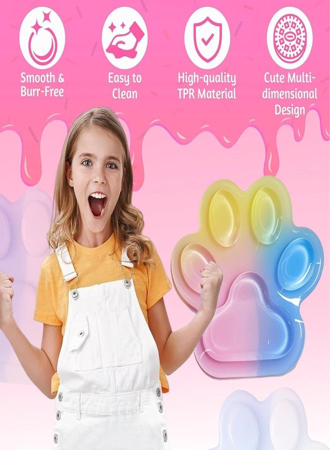 RAMONI Big Squishy Toy, Taba Squishies, Fufu Squishy Big 12cm Squishy Toys Cat Paw Big Squeeze Stress Relief Kawaii Furry Cat Paw Stress Fidget Toy Gifts for Kids Stress Relief Toys Adults - Image 5